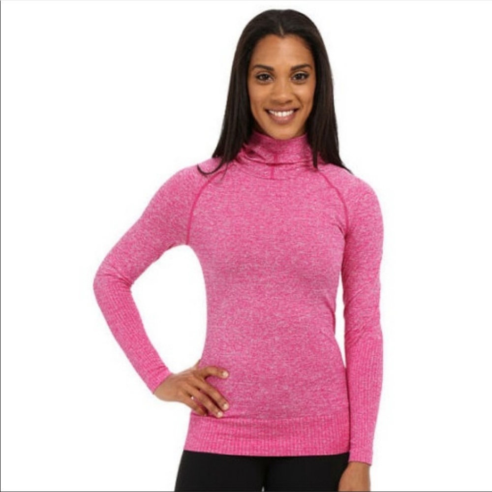 The North Face Pink Heathered Long Sleeve Turtleneck Sweatshirt